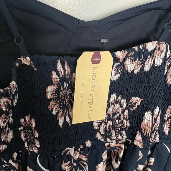 Band of Gypsies Navy Floral Dress - Picture 2 of 4